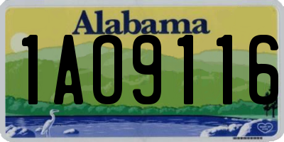 AL license plate 1AO9116