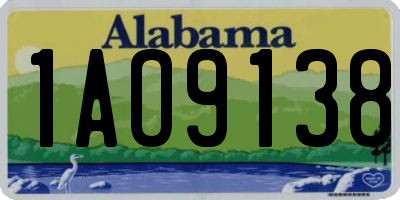 AL license plate 1AO9138