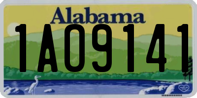 AL license plate 1AO9141