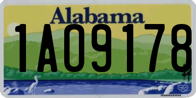 AL license plate 1AO9178