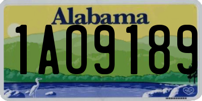 AL license plate 1AO9189