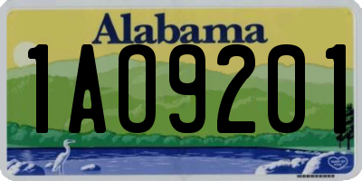 AL license plate 1AO9201