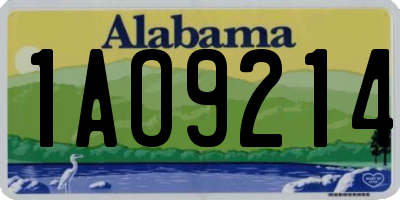 AL license plate 1AO9214