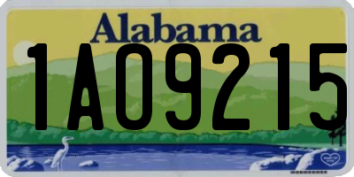 AL license plate 1AO9215