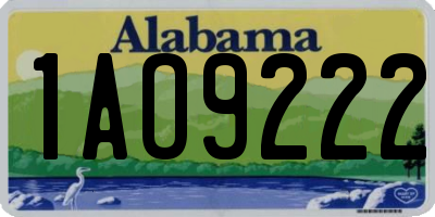 AL license plate 1AO9222
