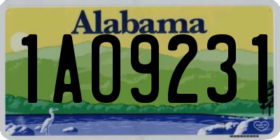 AL license plate 1AO9231