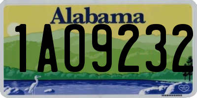 AL license plate 1AO9232