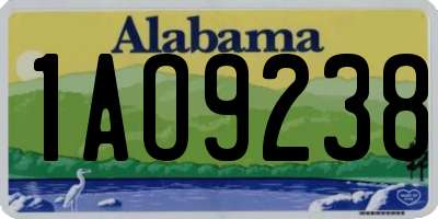 AL license plate 1AO9238