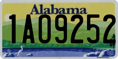AL license plate 1AO9252