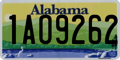 AL license plate 1AO9262