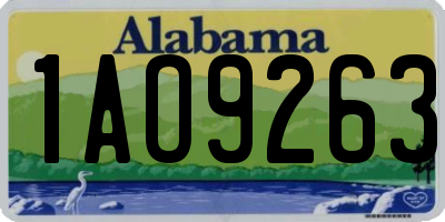 AL license plate 1AO9263