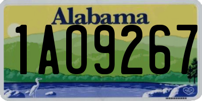 AL license plate 1AO9267