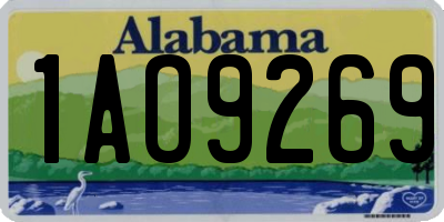 AL license plate 1AO9269