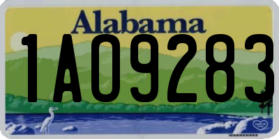 AL license plate 1AO9283