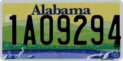 AL license plate 1AO9294