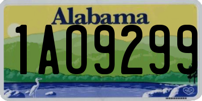AL license plate 1AO9299