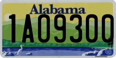 AL license plate 1AO9300
