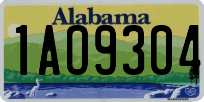 AL license plate 1AO9304