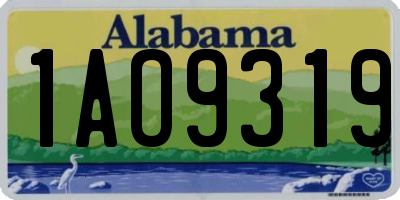 AL license plate 1AO9319