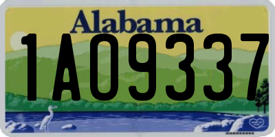 AL license plate 1AO9337