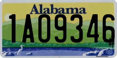 AL license plate 1AO9346