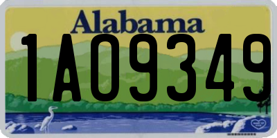 AL license plate 1AO9349