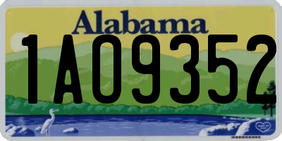 AL license plate 1AO9352