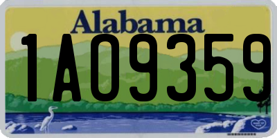 AL license plate 1AO9359