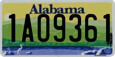 AL license plate 1AO9361