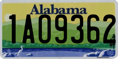 AL license plate 1AO9362