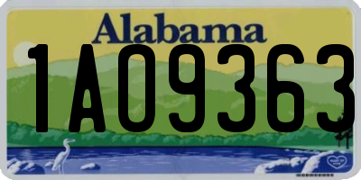 AL license plate 1AO9363