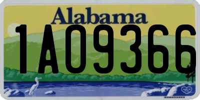 AL license plate 1AO9366