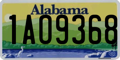 AL license plate 1AO9368