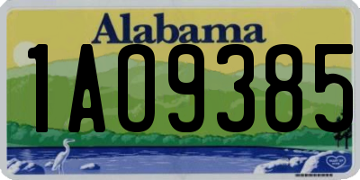 AL license plate 1AO9385