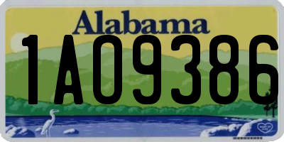 AL license plate 1AO9386