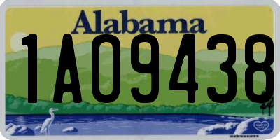 AL license plate 1AO9438