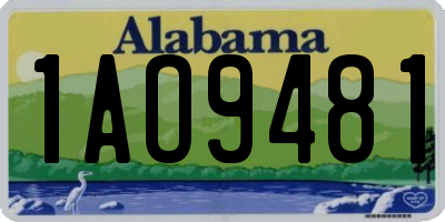 AL license plate 1AO9481