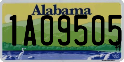 AL license plate 1AO9505
