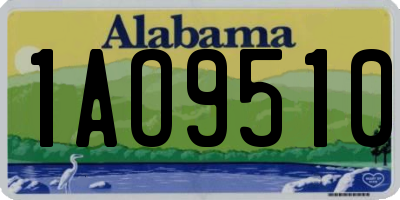 AL license plate 1AO9510
