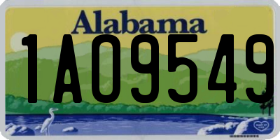 AL license plate 1AO9549
