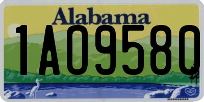 AL license plate 1AO9580