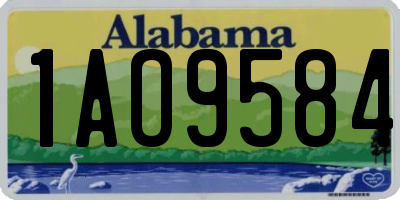 AL license plate 1AO9584