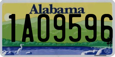 AL license plate 1AO9596