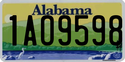 AL license plate 1AO9598
