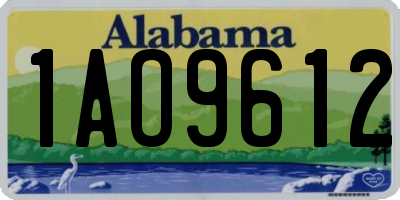 AL license plate 1AO9612