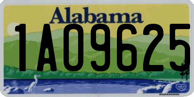 AL license plate 1AO9625