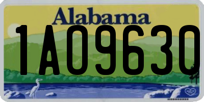 AL license plate 1AO9630