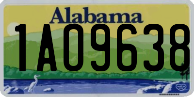 AL license plate 1AO9638