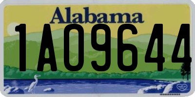 AL license plate 1AO9644