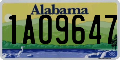 AL license plate 1AO9647